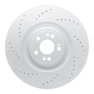 Mercedes-Benz GLE53 AMG Brake Rotor (1) - Front - R1 Concepts - GeoSPEC Coated Rotor - Drilled - `21-`25